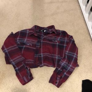 Burgundy flannel